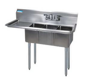 BKS-3-1014-10-15L | 47' | Sink, (3) Three Compartment BKS-3-1014-10-15L | 47' | Sink, (3) Three Compartment