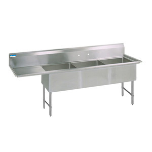 BKS6-3-18-14-18LS | 76' | Sink, (3) Three Compartment BKS6-3-18-14-18LS | 76' | Sink, (3) Three Compartment