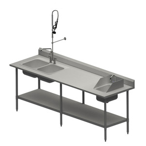 MOD-PT | 96' | Work Table, with Prep Sink(s) MOD-PT | 96' | Work Table, with Prep Sink(s)