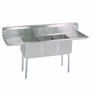 BKS-3-18-12-24TS | 102' | Sink, (3) Three Compartment BKS-3-18-12-24TS | 102' | Sink, (3) Three Compartment