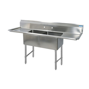 BKS-2-24-14-24TS | 96' | Sink, (2) Two Compartment BKS-2-24-14-24TS | 96' | Sink, (2) Two Compartment