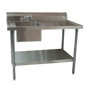 BKMPT-3060S-L-P-G | 60' | Work Table, with Prep Sink(s) BKMPT-3060S-L-P-G | 60' | Work Table, with Prep Sink(s)