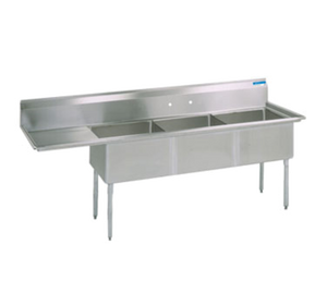 BKS-3-15-14-15LS | 62' | Sink, (3) Three Compartment BKS-3-15-14-15LS | 62' | Sink, (3) Three Compartment