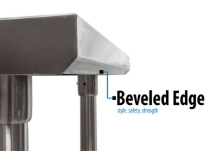 CVTR5OB-3624 | 36' | Work Table,  36 - 38, Stainless Steel Top