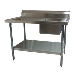 BKMPT-3060S-R | 60' | Work Table, with Prep Sink(s)