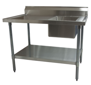 BKMPT-3060S-RHD | 60' | Work Table, with Prep Sink(s) BKMPT-3060S-RHD | 60' | Work Table, with Prep Sink(s)
