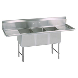 BKS-3-1620-12-18TS | 84' | Sink, (3) Three Compartment BKS-3-1620-12-18TS | 84' | Sink, (3) Three Compartment