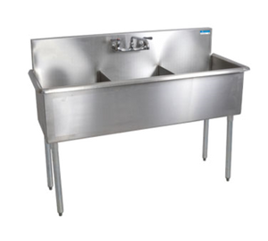 BK8BS-3-1821-12 | 57' | Sink, (3) Three Compartment BK8BS-3-1821-12 | 57' | Sink, (3) Three Compartment