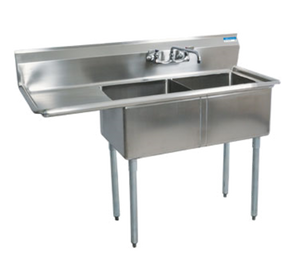 BKS-2-1620-12-18L | 52' | Sink, (2) Two Compartment