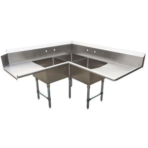 BKSDT-CO3-2012-LS | 65' | Dishtable, with Potsinks BKSDT-CO3-2012-LS | 65' | Dishtable, with Potsinks
