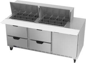 SPED72HC-24M-4 | 72' | Refrigerated Counter, Mega Top Sandwich / Salad Unit SPED72HC-24M-4 | 72' | Refrigerated Counter, Mega Top Sandwich / Salad Unit