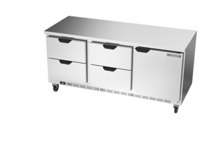 WTRD72AHC-4-FLT | 72' | Refrigerated Counter, Work Top WTRD72AHC-4-FLT | 72' | Refrigerated Counter, Work Top