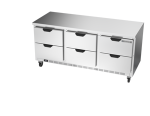 WTRD72AHC-6-FLT | 72' | Refrigerated Counter, Work Top WTRD72AHC-6-FLT | 72' | Refrigerated Counter, Work Top