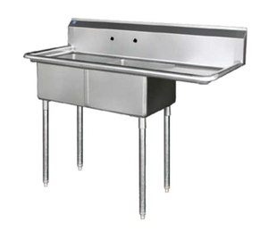 BS2-18-12/R | 57' | Sink, (2) Two Compartment BS2-18-12/R | 57' | Sink, (2) Two Compartment