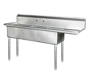 BS3-18-12/R | 75' | Sink, (3) Three Compartment BS3-18-12/R | 75' | Sink, (3) Three Compartment