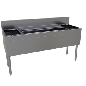 CBA-60-CP10 | 60' | Underbar Ice Bin/Cocktail Station, Bottle Well Bin