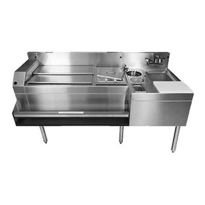 MXS60-CP10 | 60' | Underbar Ice Bin/Cocktail Station, Sink Combo