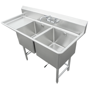 SCS-26-2020-36L | 80' | Sink, (2) Two Compartment SCS-26-2020-36L | 80' | Sink, (2) Two Compartment