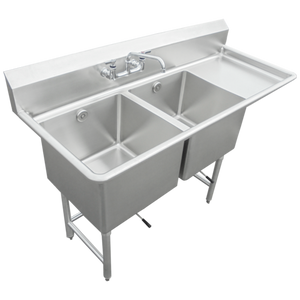 SCS-24-1620-18R | 54' | Sink, (2) Two Compartment