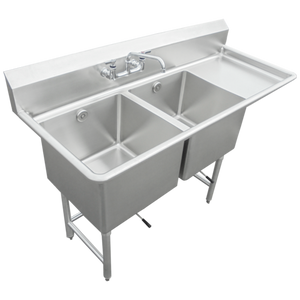 SCS-24-2424-30R | 82' | Sink, (2) Two Compartment