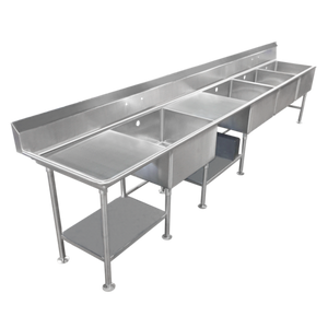 SCS-44-2028-30L | 120' | Sink, (4) Four Compartment SCS-44-2028-30L | 120' | Sink, (4) Four Compartment