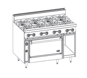 JBR-8-36C | 48' | Range, 48 Restaurant, Gas JBR-8-36C | 48' | Range, 48 Restaurant, Gas