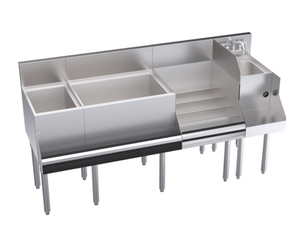 KR24-W66E-10 | 66' | Underbar Ice Bin/Cocktail Station, Blender Station