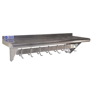 31852 | 48' | Overshelf, Wall-Mounted with Pot Rack 31852 | 48' | Overshelf, Wall-Mounted with Pot Rack