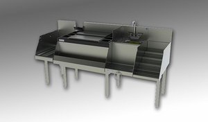 UCS48B-LF | 48' | Underbar Ice Bin/Cocktail Station, Blender Station