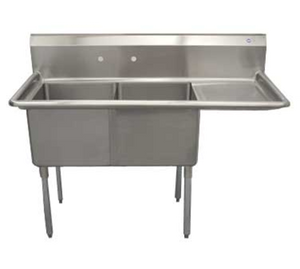 E2CWP1818R-18 | 56' | Sink, (2) Two Compartment E2CWP1818R-18 | 56' | Sink, (2) Two Compartment