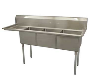 E3CWP1818L-18 | 74' | Sink, (3) Three Compartment E3CWP1818L-18 | 74' | Sink, (3) Three Compartment