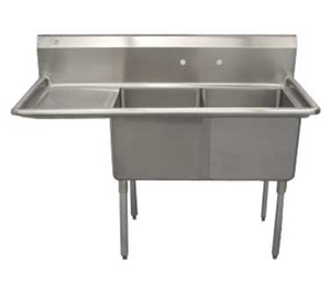 D2CWP1620L-18 | 52' | Sink, (2) Two Compartment D2CWP1620L-18 | 52' | Sink, (2) Two Compartment