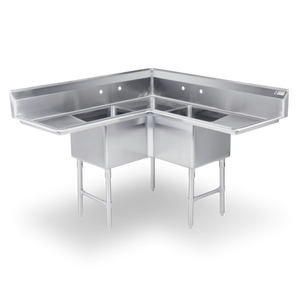 SWCS3C181812-18LR-318 | 23' | Sink, Corner, Compartment SWCS3C181812-18LR-318 | 23' | Sink, Corner, Compartment