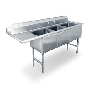 SWS3C101410-10L-318 | 19' | Sink, (3) Three Compartment SWS3C101410-10L-318 | 19' | Sink, (3) Three Compartment