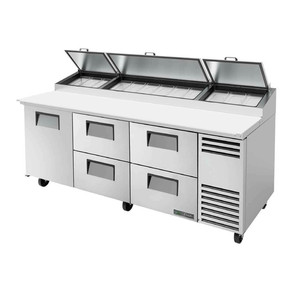 TPP-AT2-93D-4-HC | 93' | Refrigerated Counter, Pizza Prep Table TPP-AT2-93D-4-HC | 93' | Refrigerated Counter, Pizza Prep Table