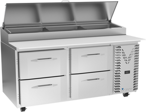 VPPD67HC-4 | 67' | Refrigerated Counter, Pizza Prep Table VPPD67HC-4 | 67' | Refrigerated Counter, Pizza Prep Table