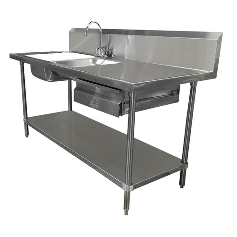 DL-30-72 | 72' | Work Table, with Prep Sink(s)