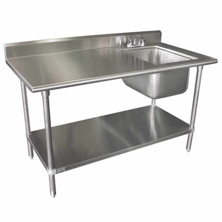 KMS-11B-304R | 48' | Work Table, with Prep Sink(s)