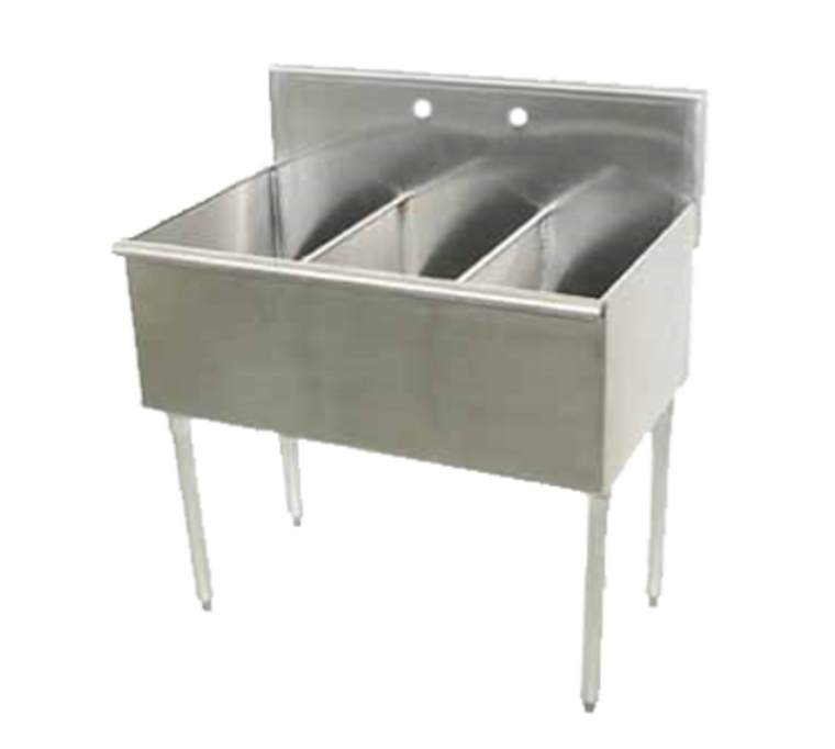 4-3-54-X | 54' | Sink, (3) Three Compartment