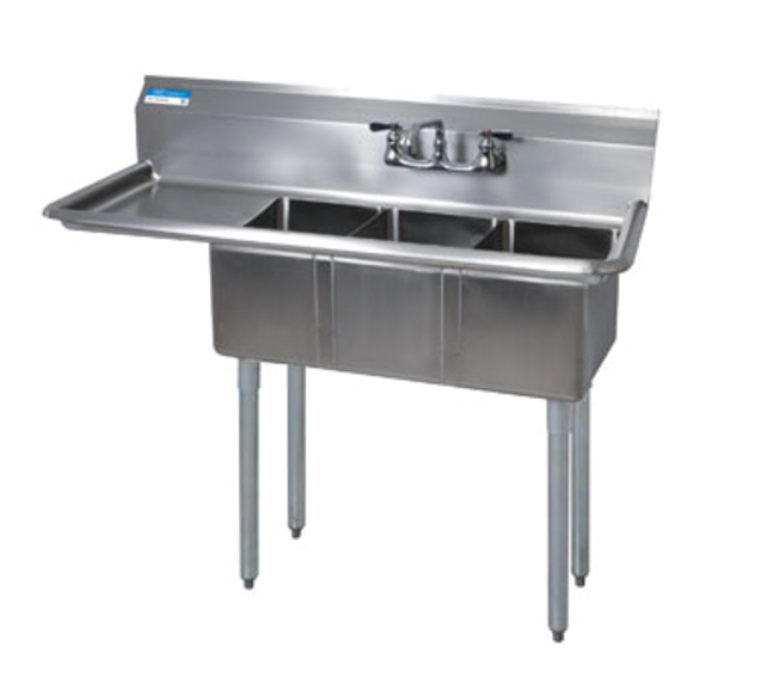 BKS-3-1014-10-15L | 47' | Sink, (3) Three Compartment