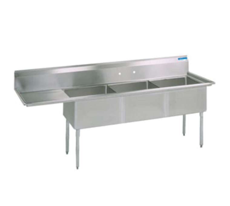 BKS-3-15-14-15L | 62' | Sink, (3) Three Compartment