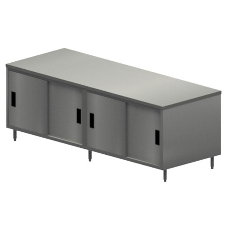 CST-3096S | 96' | Work Table, Cabinet Base Sliding Doors