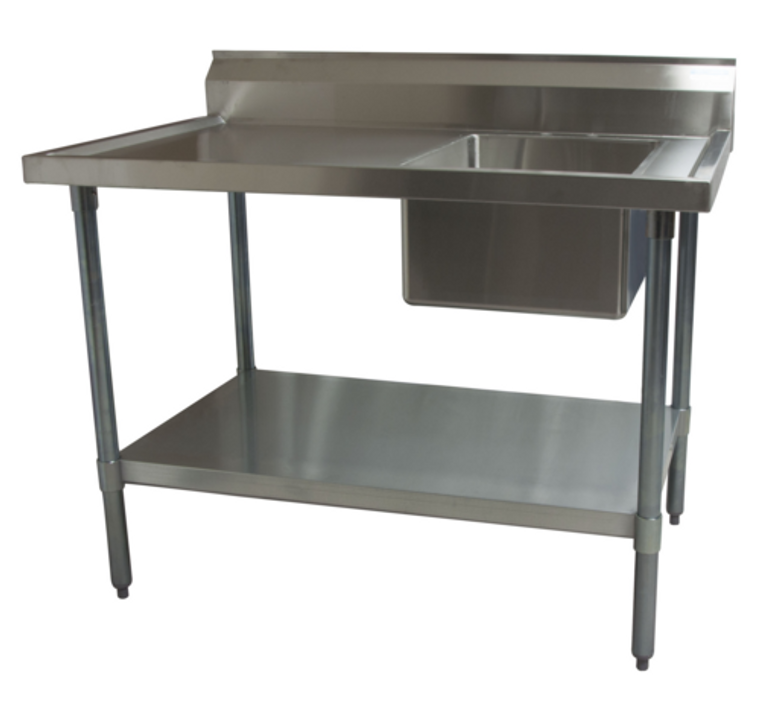 BKMPT-3072S-RHD | 72' | Work Table, with Prep Sink(s)