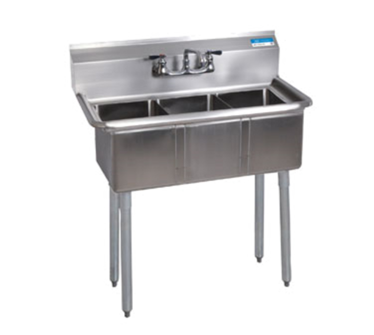 BKS-3-1014-10 | 35' | Sink, (3) Three Compartment