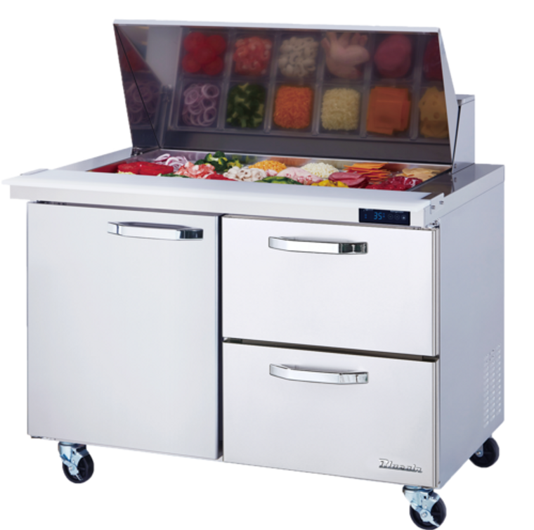 BLMT60-D2R-HC | 60' | Refrigerated Counter, Mega Top Sandwich / Salad Unit