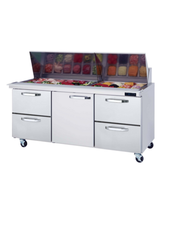 BLMT72-D4RL-HC | 72' | Refrigerated Counter, Mega Top Sandwich / Salad Unit