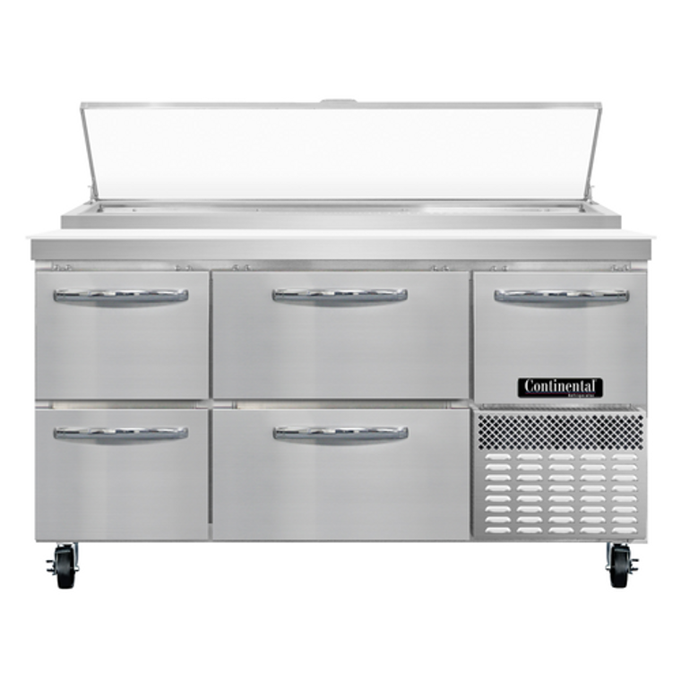 PA60N-D | 60' | Refrigerated Counter, Pizza Prep Table