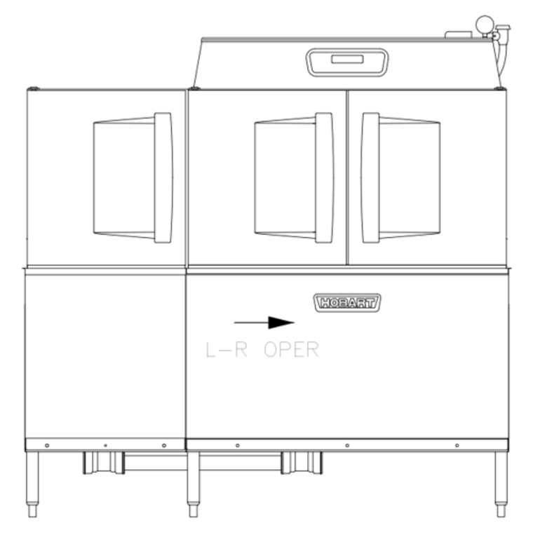 CLPS66EN-BAS+BUILDUP | 66' | Dishwasher, Conveyor Type