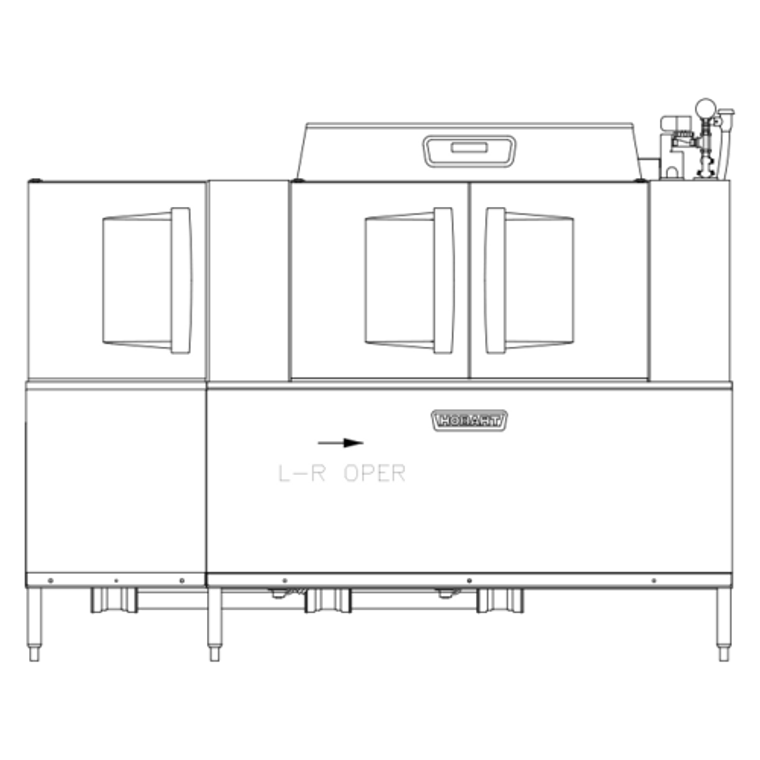 CLPS86EN-BAS+BUILDUP | 86' | Dishwasher, Conveyor Type