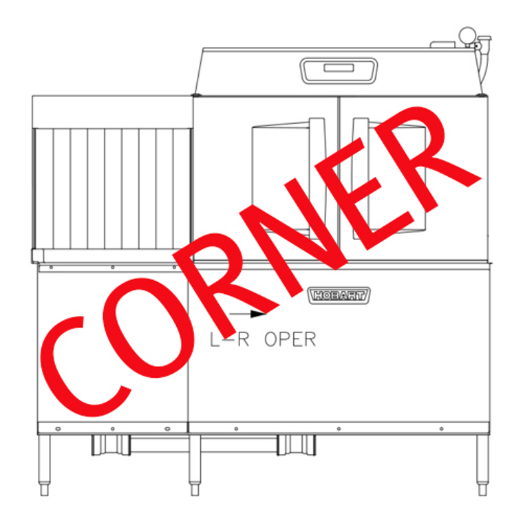 CLCS66EN-EGR+BUILDUP | 66' | Dishwasher, Conveyor Type
